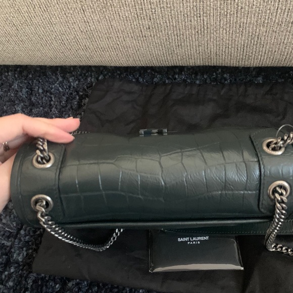 Saint Laurent Niki baby crocodile embossed bag - Picture 8 of 12